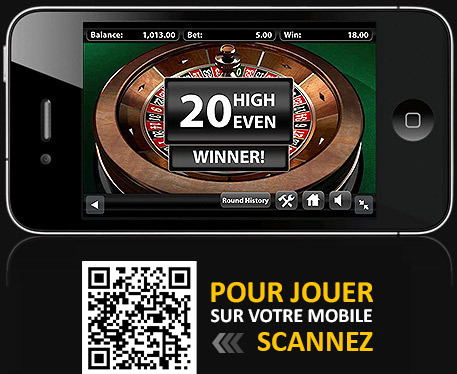 Jouer à la Roulette en ligne sur votre mobile